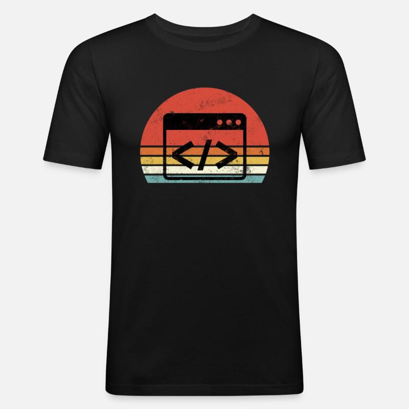 I Hate Programming Programmierer Coding - Männer Slim Fit T-Shirt - Schwarz