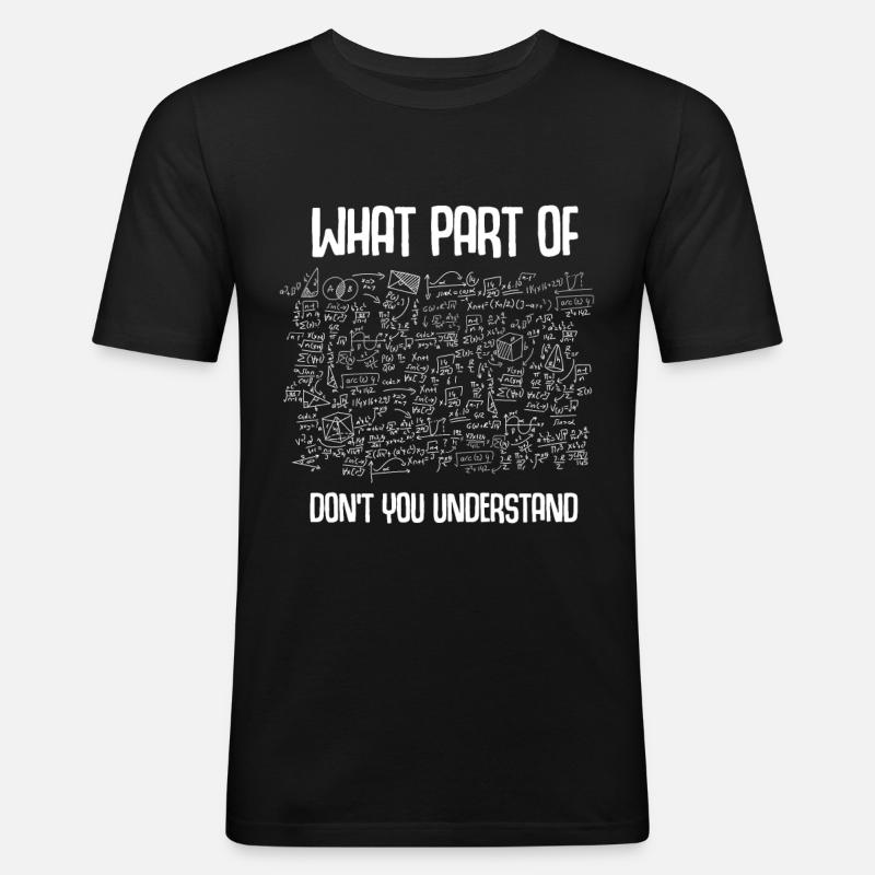 Mathematik Mathematiker Nerd Geschenk - Männer Slim Fit T-Shirt - Schwarz