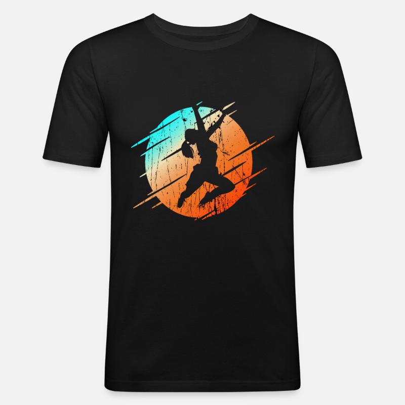 CLIMBING Extremsport Klettern - Männer Slim Fit T-Shirt - Schwarz