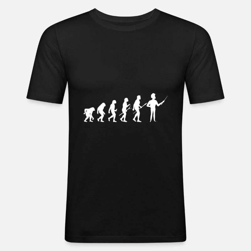 Professeur d'évolution - T-shirt près du corps Homme - noir