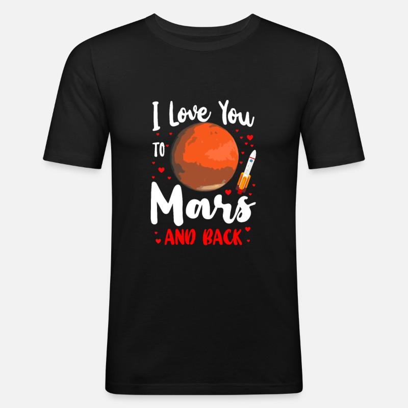 Mars - Männer Slim Fit T-Shirt - Schwarz