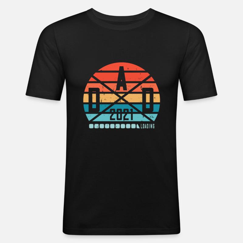 DAD 2021 - Männer Slim Fit T-Shirt - Schwarz