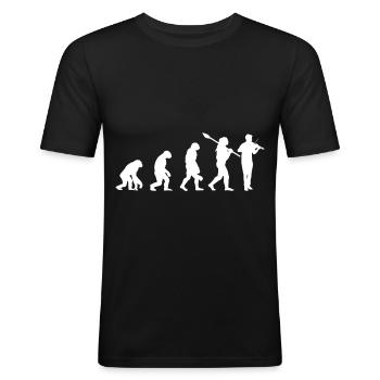 Bratsche Evolution Instrumente Konzert - Männer Slim Fit T-Shirt - Schwarz - Vorne - Nik (191cm)