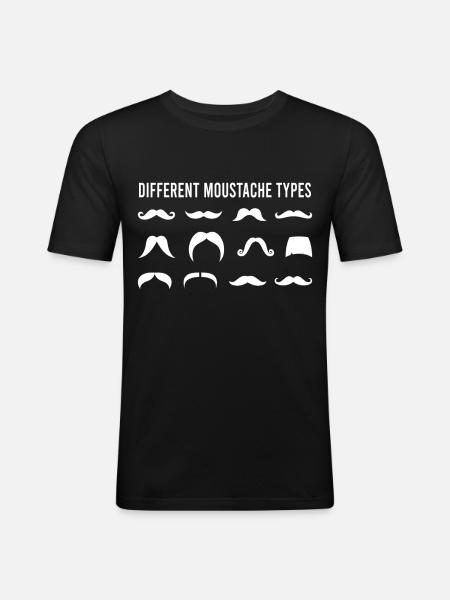 Mustache mustache mustache - Men's Slim Fit T-Shirt - black