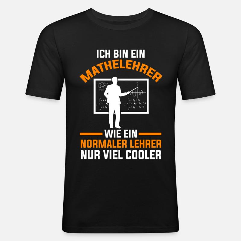 Mathelehrer Mathematik Lehrer Algebra - Männer Slim Fit T-Shirt - Schwarz