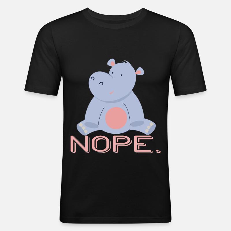 NILPFERD NILPFERDE - Männer Slim Fit T-Shirt - Schwarz