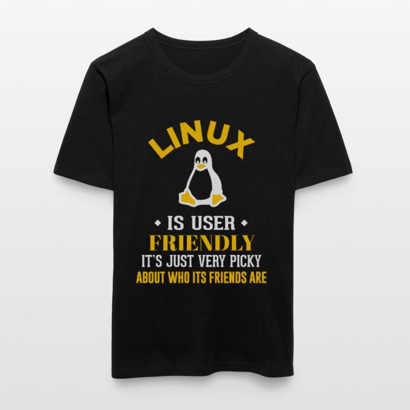 Linux Geek Coding Programmeur Nerd T-shirt près du corps Homme
