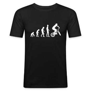 BMX Evolution - T-shirt près du corps Homme - noir - Devant - Nik (191cm)