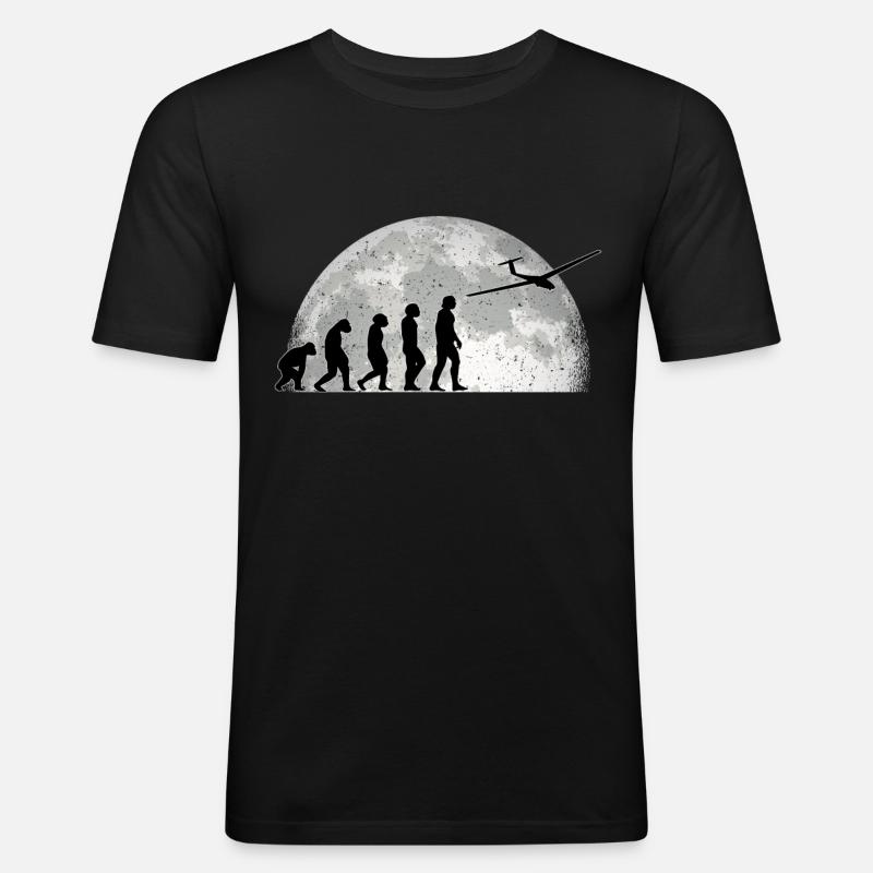 Glider Evolution Moon Glider - Men's Slim Fit T-Shirt - black