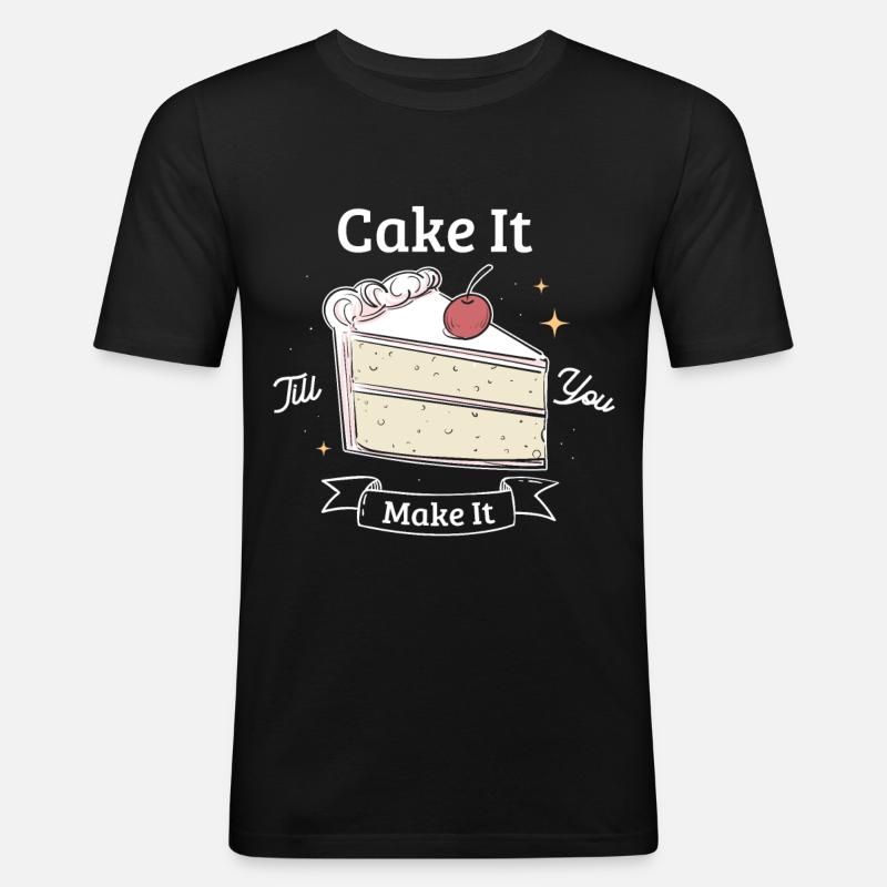 Backen Bäcker Geschenk - Männer Slim Fit T-Shirt - Schwarz
