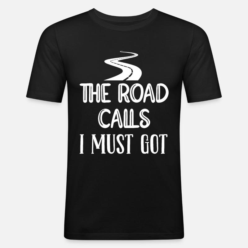 Asphalte constructeurs de routes - T-shirt près du corps Homme - noir