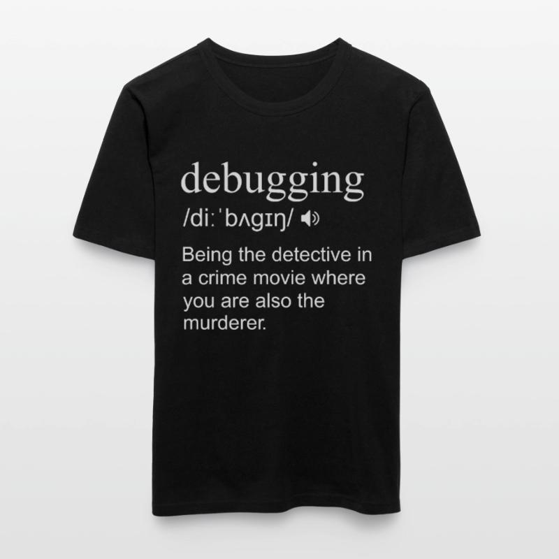 Debugging Definition Computer Phyton Programming Men's Slim Fit T-Shirt
