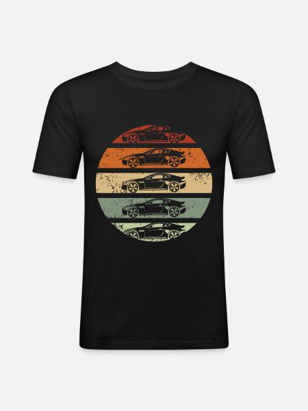 Motorsport - Männer Slim Fit T-Shirt - Schwarz