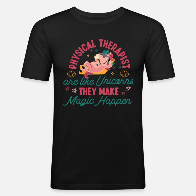 Physical Therapist Therapy - Männer Slim Fit T-Shirt - Schwarz