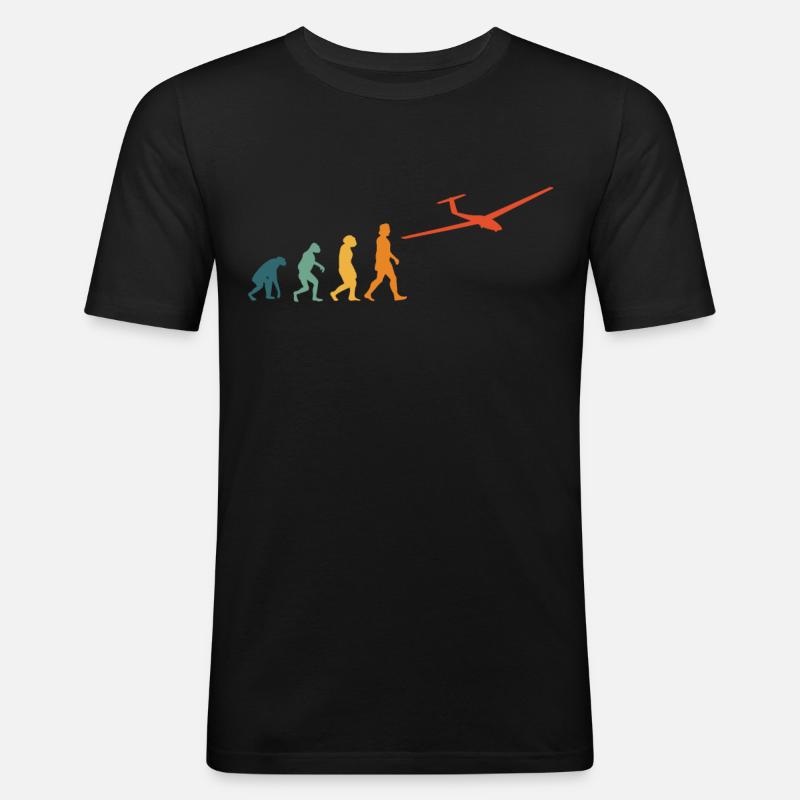 Glider Evolution Retro Glider - Men's Slim Fit T-Shirt - black