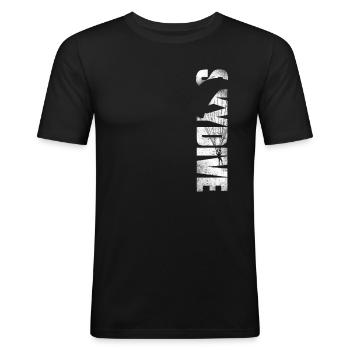 Skydiving Vintage Skydive - Männer Slim Fit T-Shirt - Schwarz - Vorne - Nik (191cm)