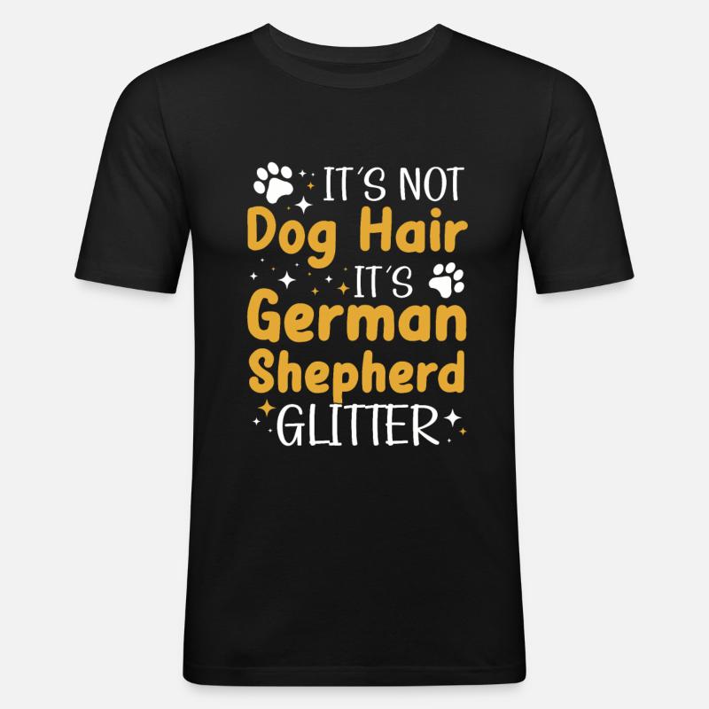 Deutscher Schäferhund German Shepherd - Männer Slim Fit T-Shirt - Schwarz