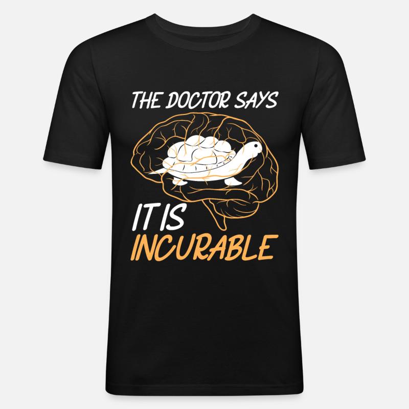 Tortues tortues - T-shirt près du corps Homme - noir
