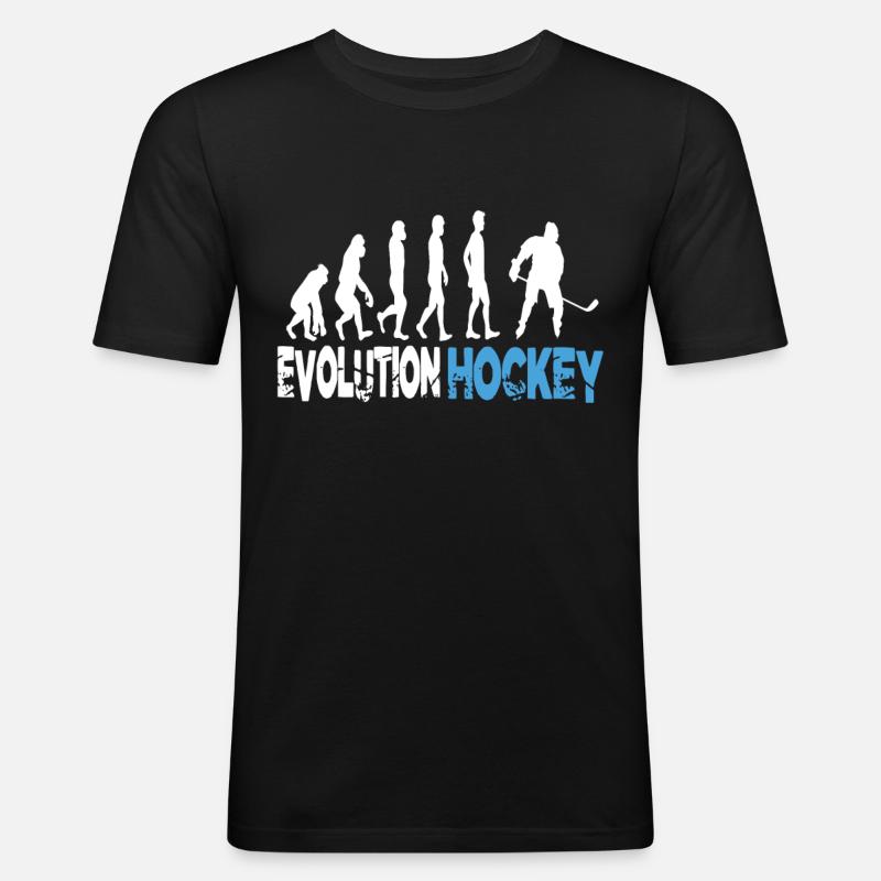 Evolution Hockey - Männer Slim Fit T-Shirt - Schwarz