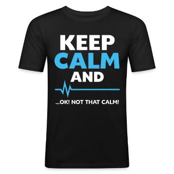 Funny rescue service saying paramedic - Men's Slim Fit T-Shirt - black - Front - Nik (191cm)