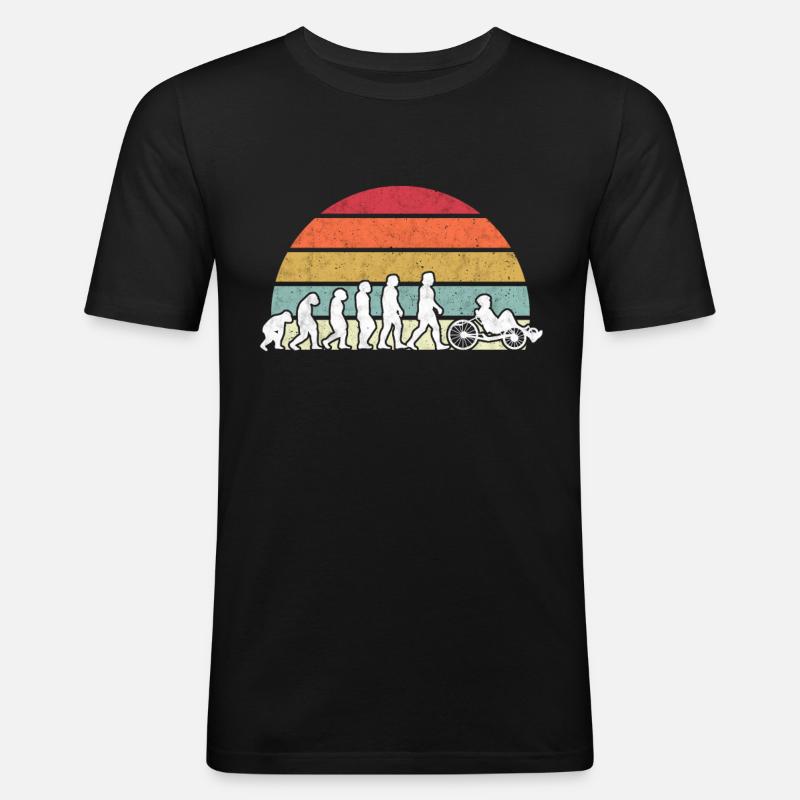 Liegerad Evolution Radfahrer Liegefahrrad Geschenk - Männer Slim Fit T-Shirt - Schwarz