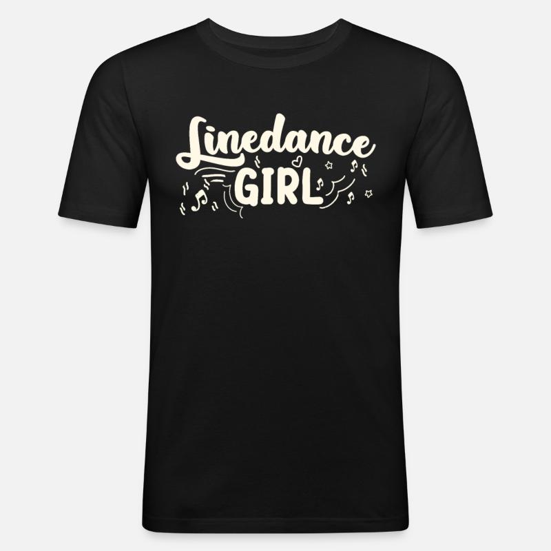 Rodeo Western Linedance Mädchen - Männer Slim Fit T-Shirt - Schwarz