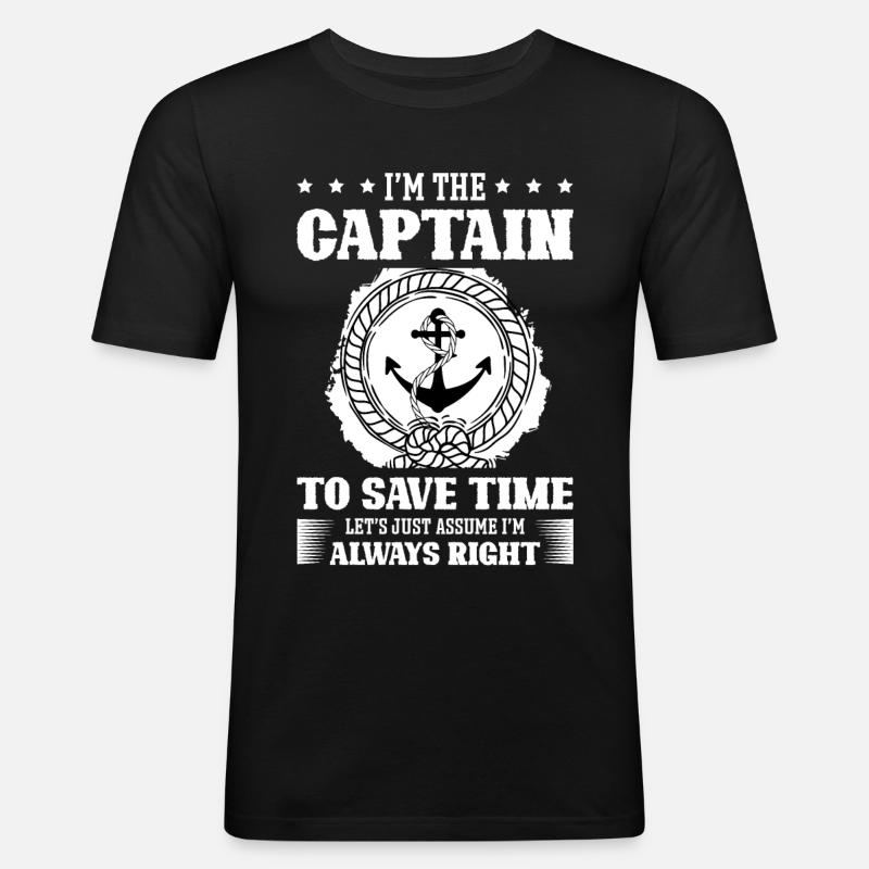 Bootfahren für ein Bootsfächerbootfahren - Männer Slim Fit T-Shirt - Schwarz