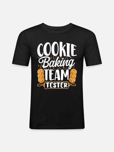 Bake Baking Cookie Team Tester - Men's Slim Fit T-Shirt - black