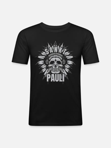 St Pauli. St pauli fan Paulianer Hamburger fan - Herre Slim Fit T-Shirt - sort