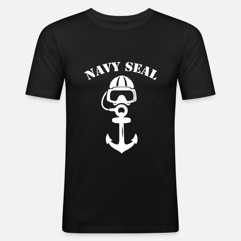 Navy Seals - Männer Slim Fit T-Shirt - Schwarz
