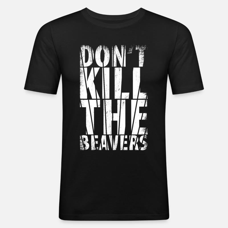 Biber - Männer Slim Fit T-Shirt - Schwarz