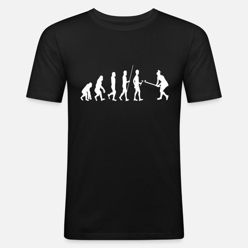 Feldhockey Evolution - Männer Slim Fit T-Shirt - Schwarz