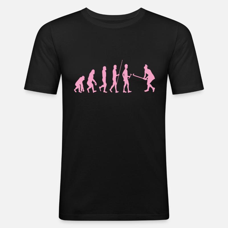 Feldhockey Evolution - Männer Slim Fit T-Shirt - Schwarz