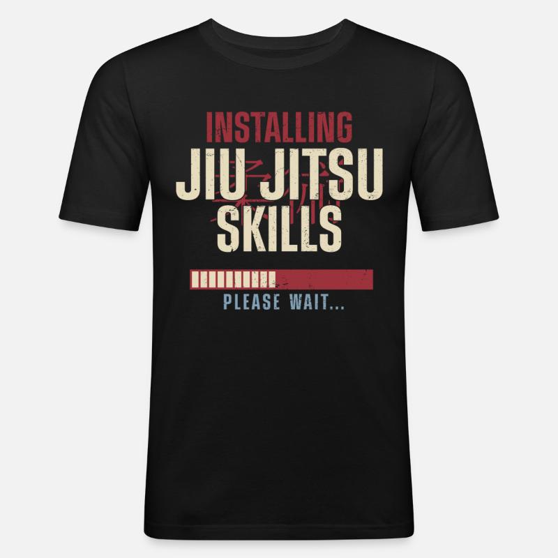 Jiu Jitsu Installing Jiu-Jitsu - Männer Slim Fit T-Shirt - Schwarz