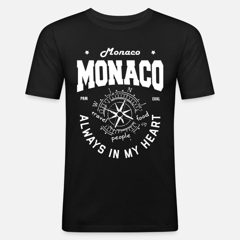 Monaco - Monaco - Männer Slim Fit T-Shirt - Schwarz