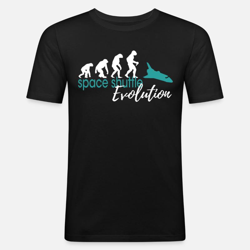 Space Shuttle Evolution - Men's Slim Fit T-Shirt - black