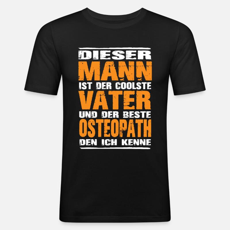 Osteopath - Männer Slim Fit T-Shirt - Schwarz