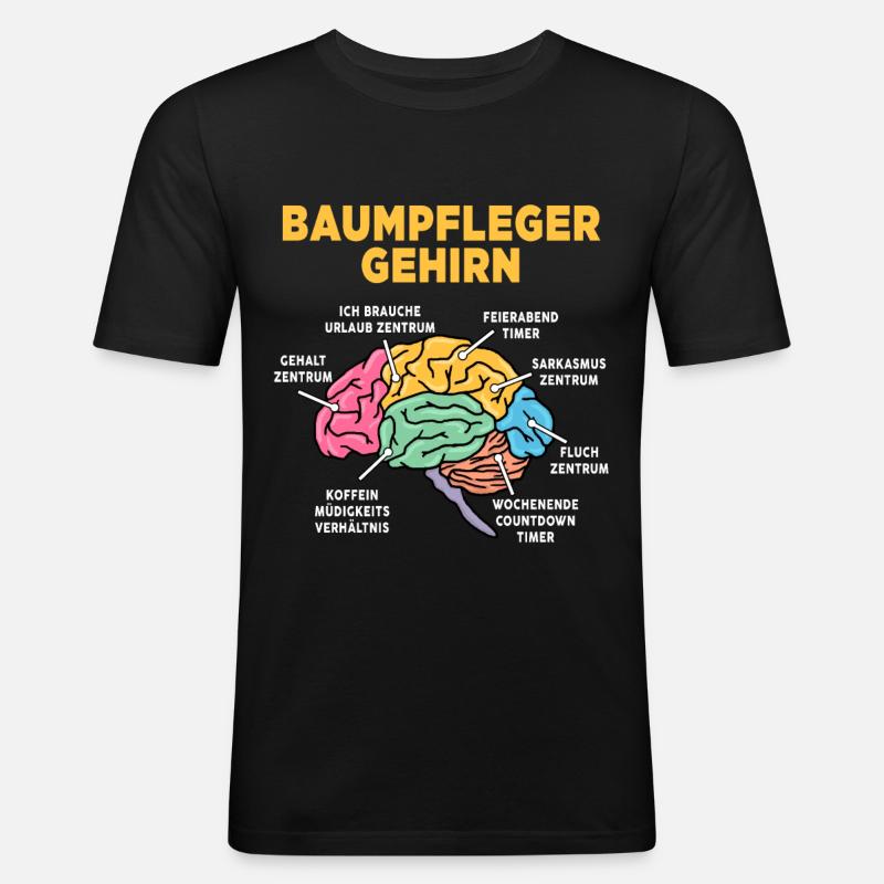 Baumpfleger - Männer Slim Fit T-Shirt - Schwarz