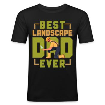 Landscaper Landscaping Landscape - Männer Slim Fit T-Shirt - Schwarz - Vorne - Nik (191cm)