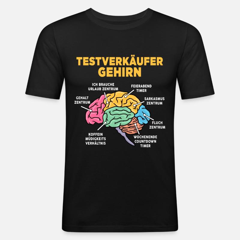 Testverkäufer - Männer Slim Fit T-Shirt - Schwarz