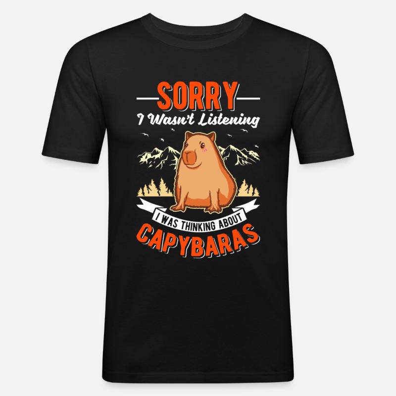 Capybara Gift Capybara Capibara - Men's Slim Fit T-Shirt - black