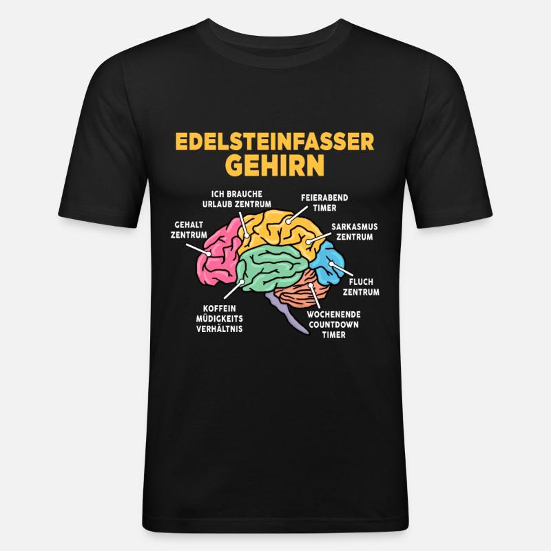 Edelsteinfasser - Männer Slim Fit T-Shirt - Schwarz