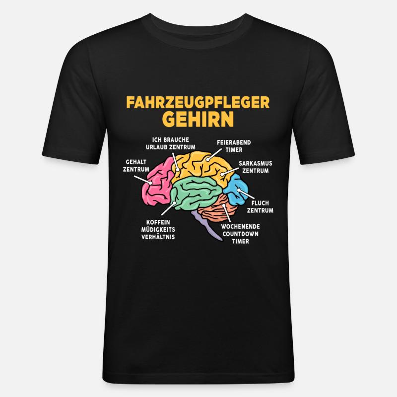 Fahrzeugpfleger - Männer Slim Fit T-Shirt - Schwarz