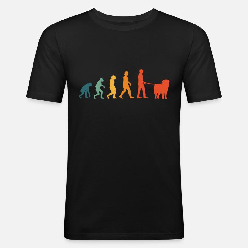 Leonberger Evolution Rétro - T-shirt près du corps Homme - noir