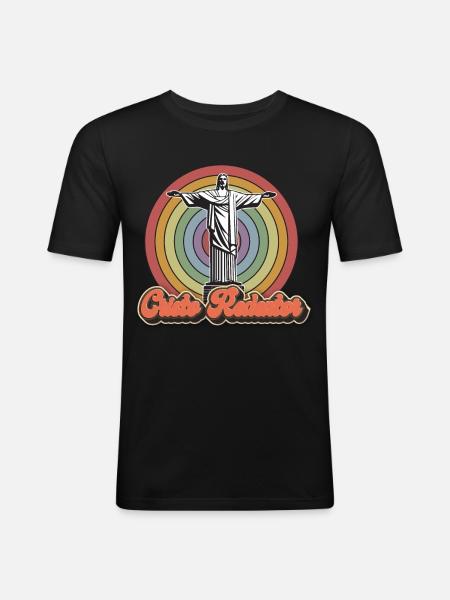Cristo Redentor Brazil Río de janeiro - Men's Slim Fit T-Shirt - black