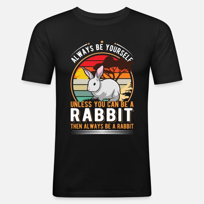 Rabbit Rabbit Rabbit Rabbit - Men's Slim Fit T-Shirt - black