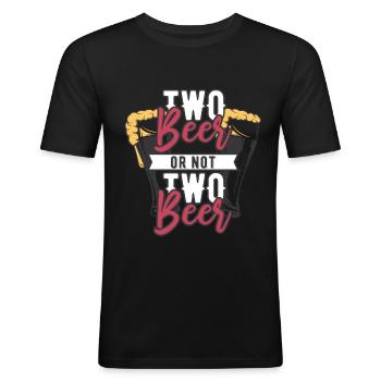 Beer - Men's Slim Fit T-Shirt - black - Front - Nik (191cm)
