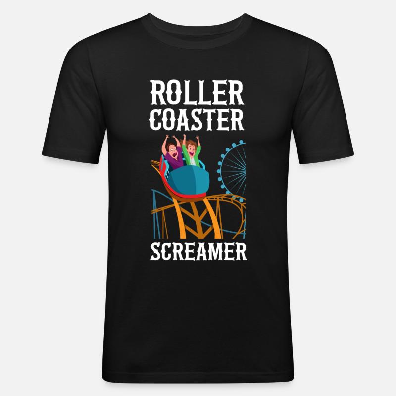 Roller Coaster Roller Coaster - Men's Slim Fit T-Shirt - black