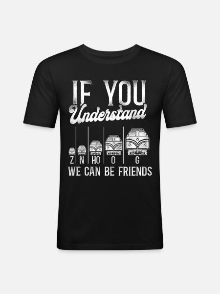 Freight Diesel Train Driver - Men's Slim Fit T-Shirt - black