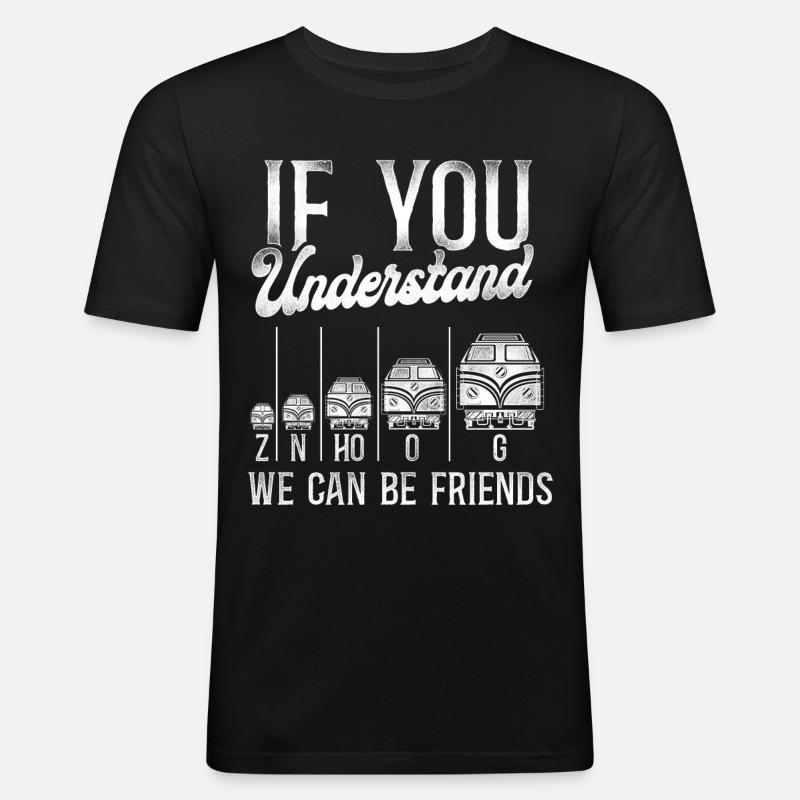 Freight Diesel Train Driver - Men's Slim Fit T-Shirt - black